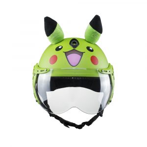 MŨ BẢO HIỂM EM BÉ CÓ KÍNH, TEM PIKACHU, CÓ TAI